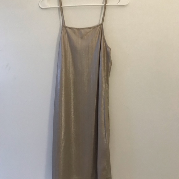 Kendall & Kylie Dresses & Skirts - Kendall + Kylie Champagne Metallic Slip Dress
